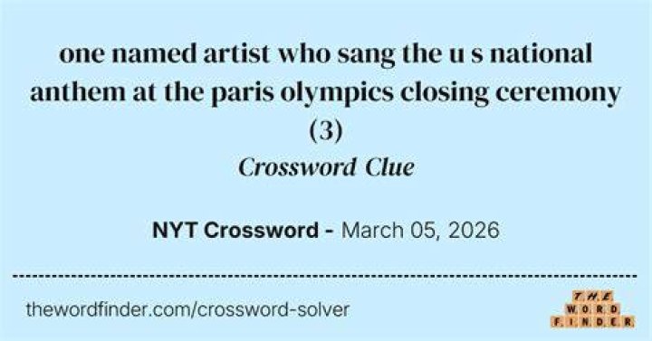 Unofficial 1984 Olympics anthem crossword clue answer