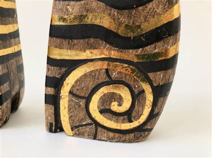 Vintage Laurel Inc Laurel Burch Antiqued Gold & Mummy Sha Sha Etsy