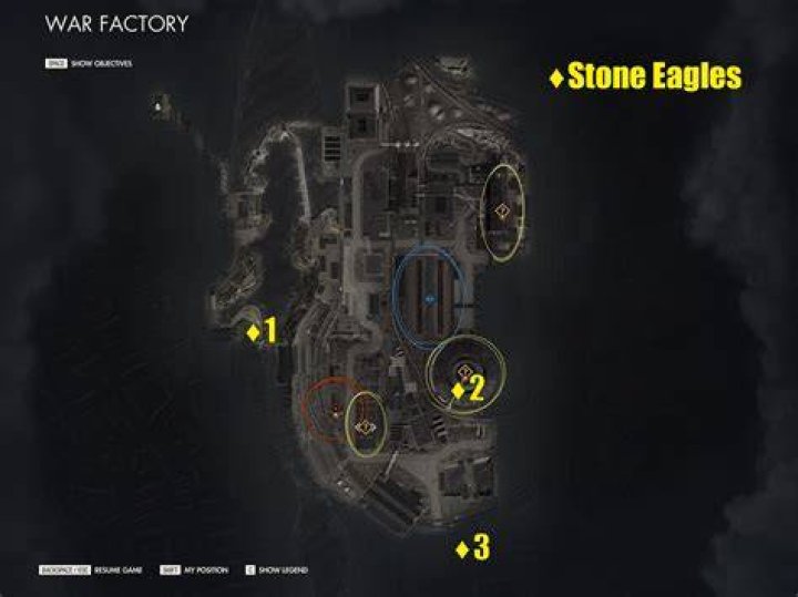 War Factory Stone Eagles Locations