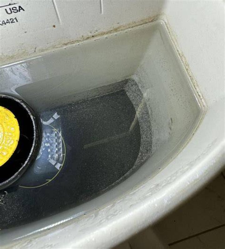 What causes black sediment in toilet bowl?