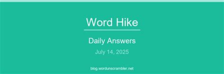Word Hike Answers